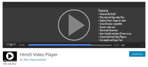 download html5 video player with list codeownload