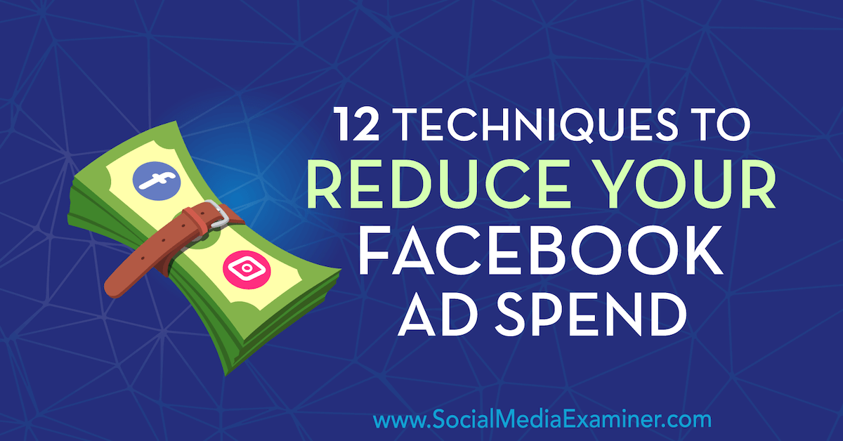 12 Techniques to Reduce Your Facebook Ad Spend