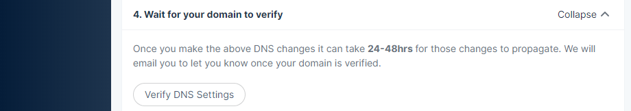 Verifying your DNS records.