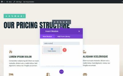 Divi Plugin Highlight: Table Maker