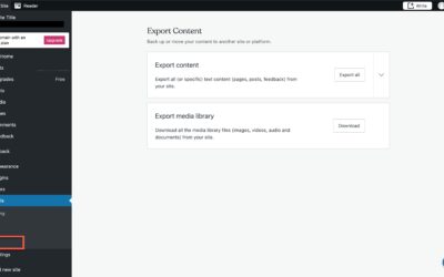 How to Use the WordPress Export Tool