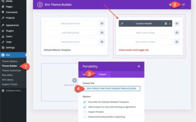 How to Create a Toggle Tab for a Sticky Header in Divi