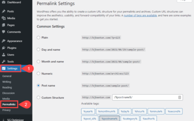 How to Configure your WordPress Permalink Settings