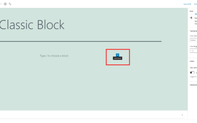 How to Use the WordPress Classic Block