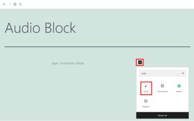 How to Use the WordPress Audio Block