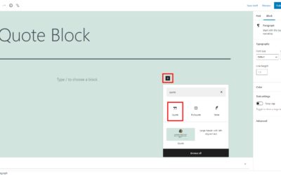 How to Use the WordPress Quote Block