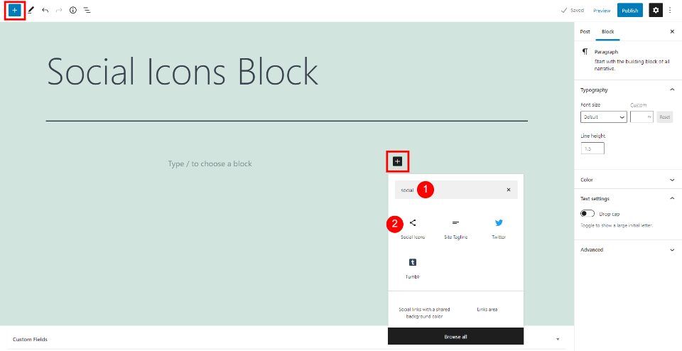 How to Use the WordPress Social Icons Block