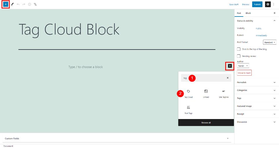 How to Use the WordPress Tag Cloud Block