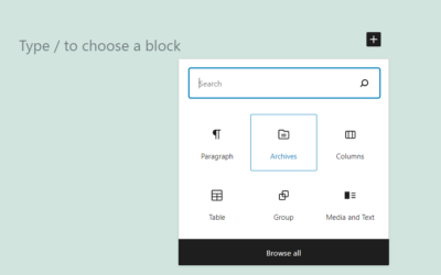 How to Use the WordPress Archives Block