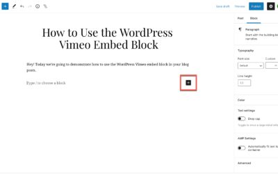 How to Use the WordPress Vimeo Embed Block