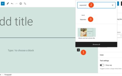 How to Use the WordPress Separator Block