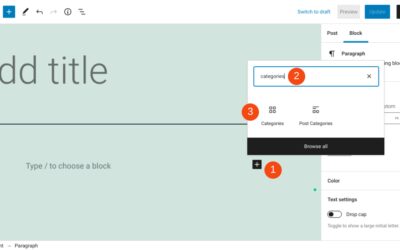 How to Use the WordPress Categories Block