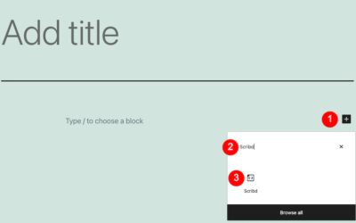 How to Use the WordPress Scribd Embed Block