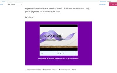 How to Use the WordPress Slideshare Embed Block