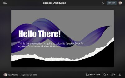 How to Use the WordPress Speaker Deck Embed Block