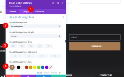 How to Customize the Success Action in Your Divi Email Optin Form
